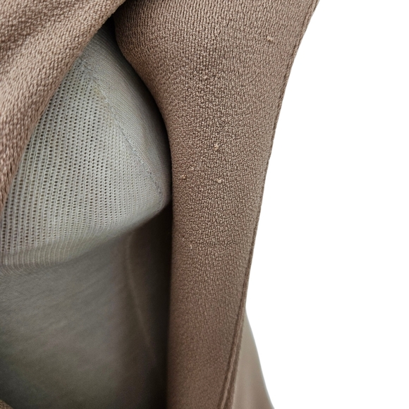 Anthropologie Maya Midi Sheath Dress Cedar Brown Sleeveless Ruched Petite PM - Picture 8 of 11